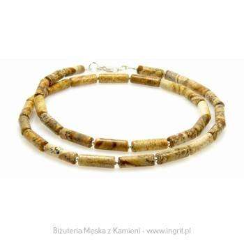 Naszyjnik Męski jaspis krajobrazowy