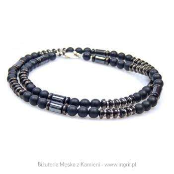 Naszyjnik - matowy onyks