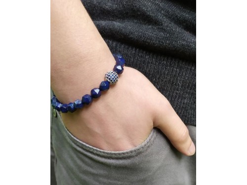 bryłka lapis lazuli bransoletka dla chłopaka
