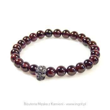 Bransoletka z czaszką ze stal chirurgicznej w stylu haida.