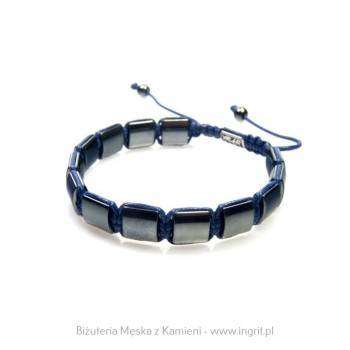 Bransoletka z prostokątnym hematytem