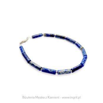 Męska bransoletka z naturalnego i pięknego kamienia lapisu lazuli