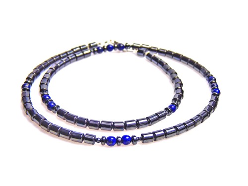 Minimalistyczny naszyjnik  lapis lazuli