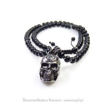 Naszyjnik męski stalowa czaszka apokalipsy