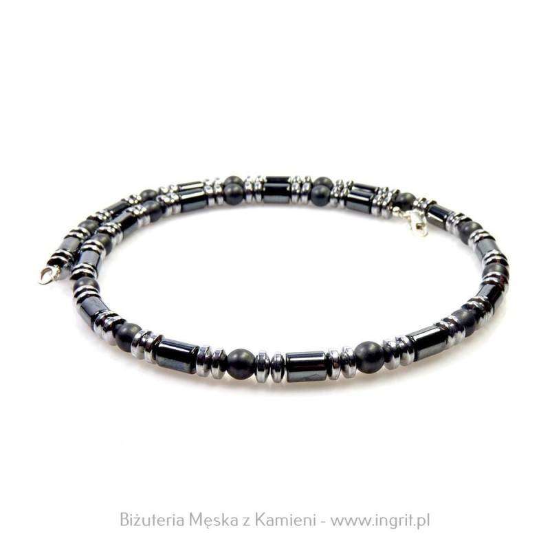 Naszyjnik dla mężczyzny 3 rodzaje hematytów
