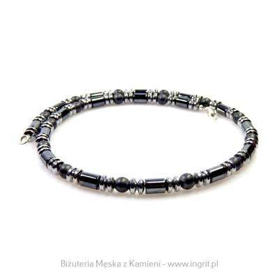 Naszyjnik dla mężczyzny 3 rodzaje hematytów