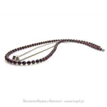 Podwójny naszyjnik męski z ozdobną nakrętką