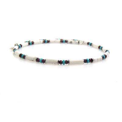 Naszyjnik dla niego z białego howlitu